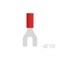 Te Connectivity Fork Terminal, #6 Stud Size, 16 AWG, 600 V, PVC Insulated, Red 34154 - alternate 4